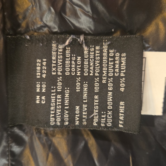 S13 New York Kylie Gloss Hooded Down Puffer Jacket Navy Womens Size Medium - Picture 11 of 12